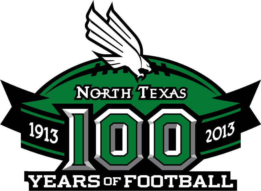 North Texas Mean Green 2013 Anniversary Logo diy DTF decal sticker